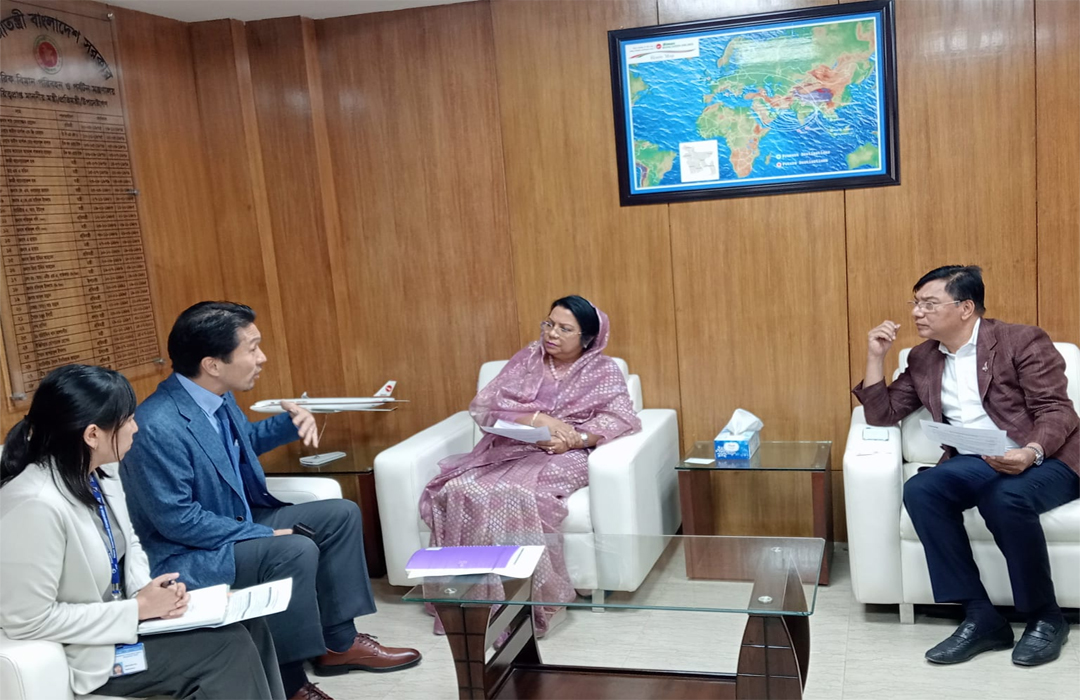 শাহজালাল বিমানবন্দরের তৃতীয় টার্মিনাল নিয়ে জাইকার সঙ্গে মন্ত্রীর আলোচনা